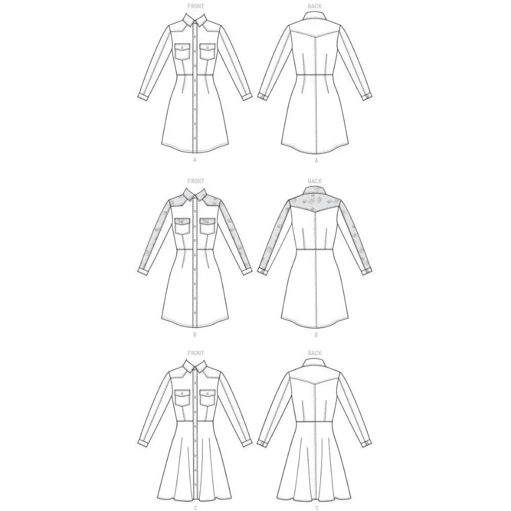 McCall's Sewing Pattern 10306 M7996‎ Misses Dress Size 14-22